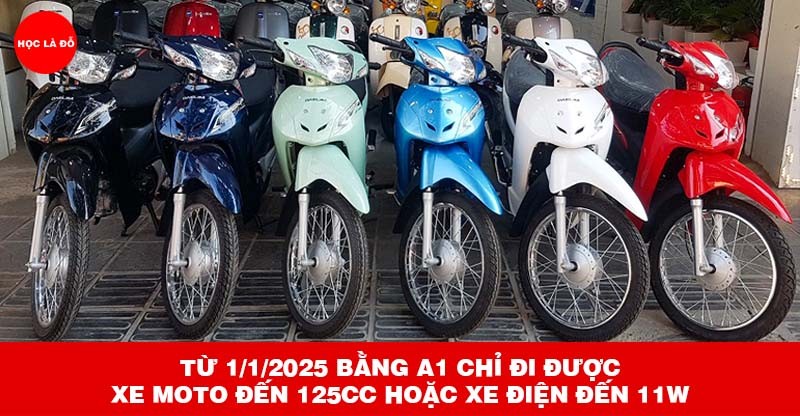 Xe moto hạng a1 đi được những loại xe nào